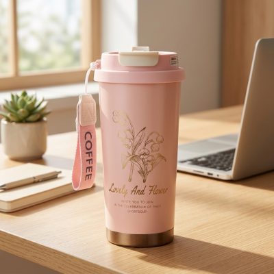 Vaso Térmico de Acero Inoxidable 500 ml Lovely And Flower